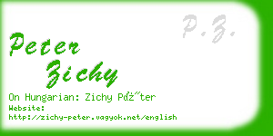 peter zichy business card